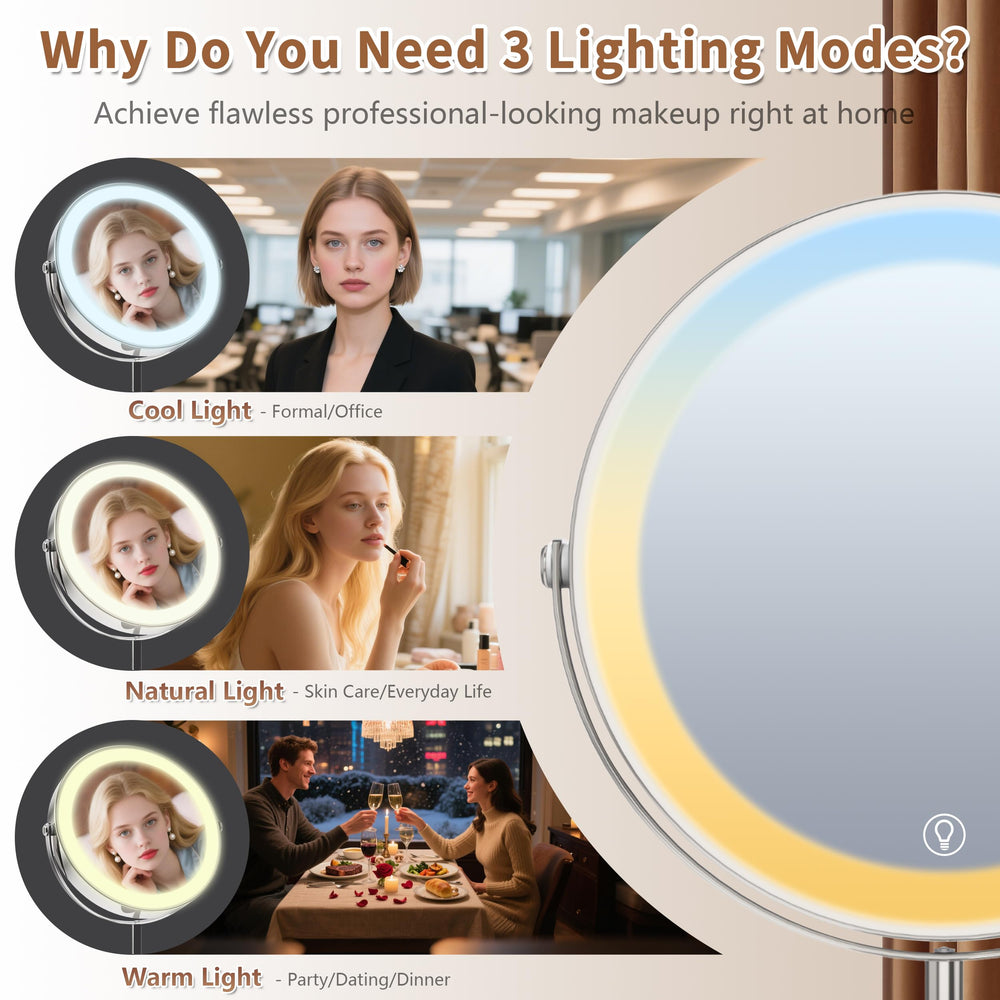 VisionSphere luxury mirror with anti-fingerprint finish adds elegance to your vanity.