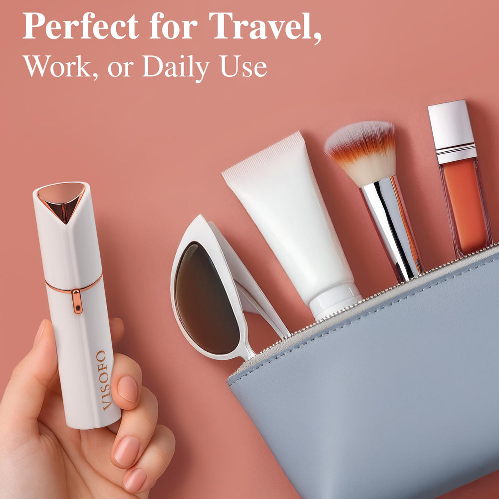 VISOFO 18K gold-plated blades glide safely on sensitive skin.