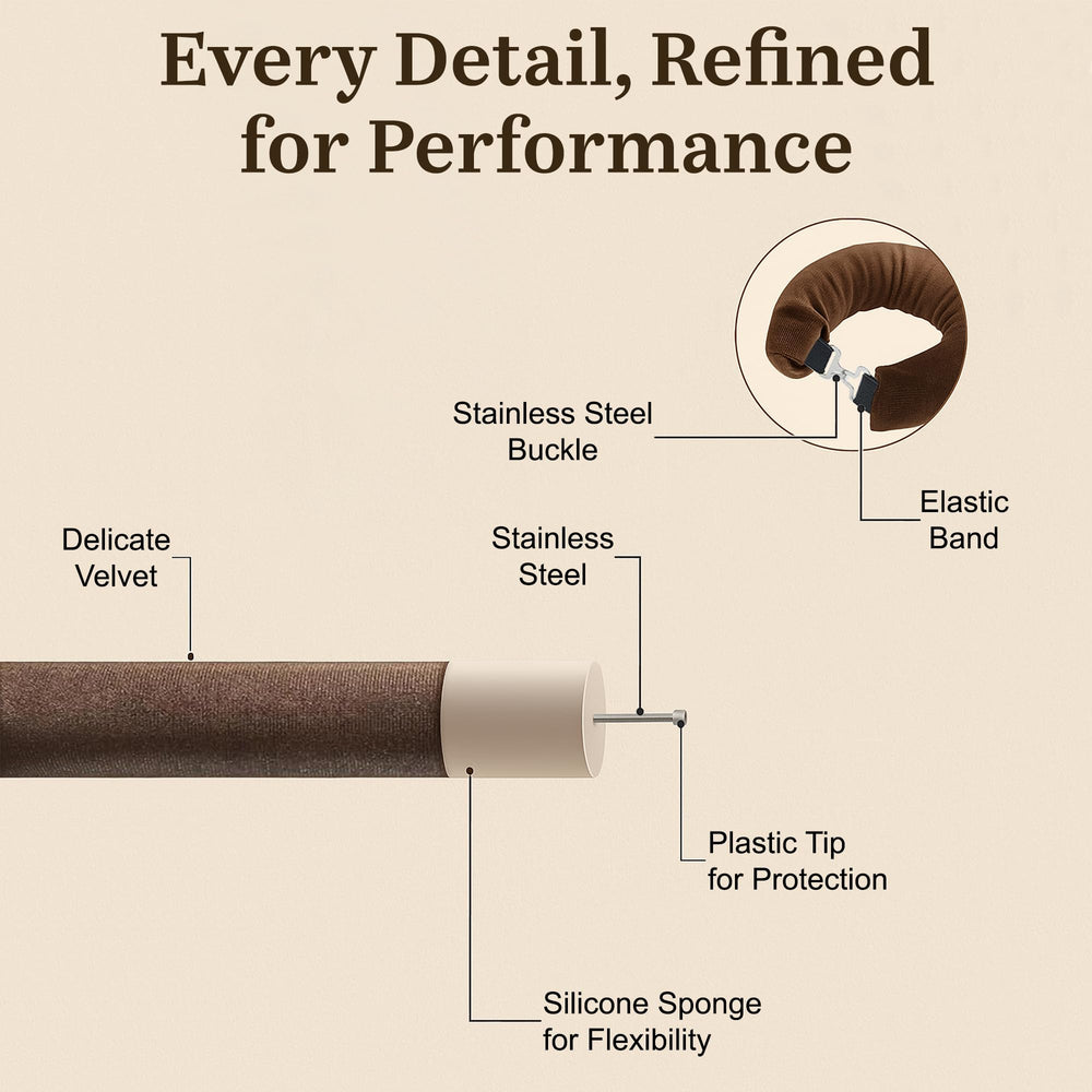 VISOFO hook-lock velvet rods stay secure overnight.