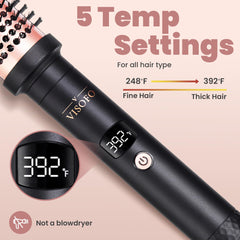 VISOFO Wavy Thermal Brush dual PTC system ensures even heat across sections