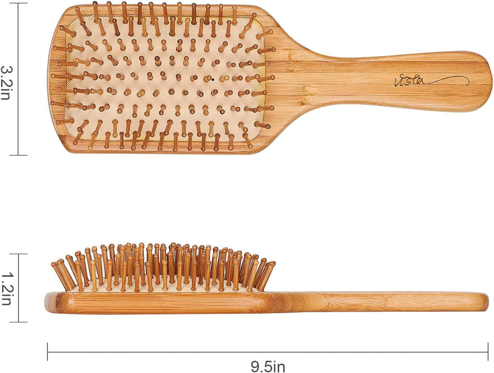 Vista Bamboo Paddle Brush Wet Dry Use enables versatile routines