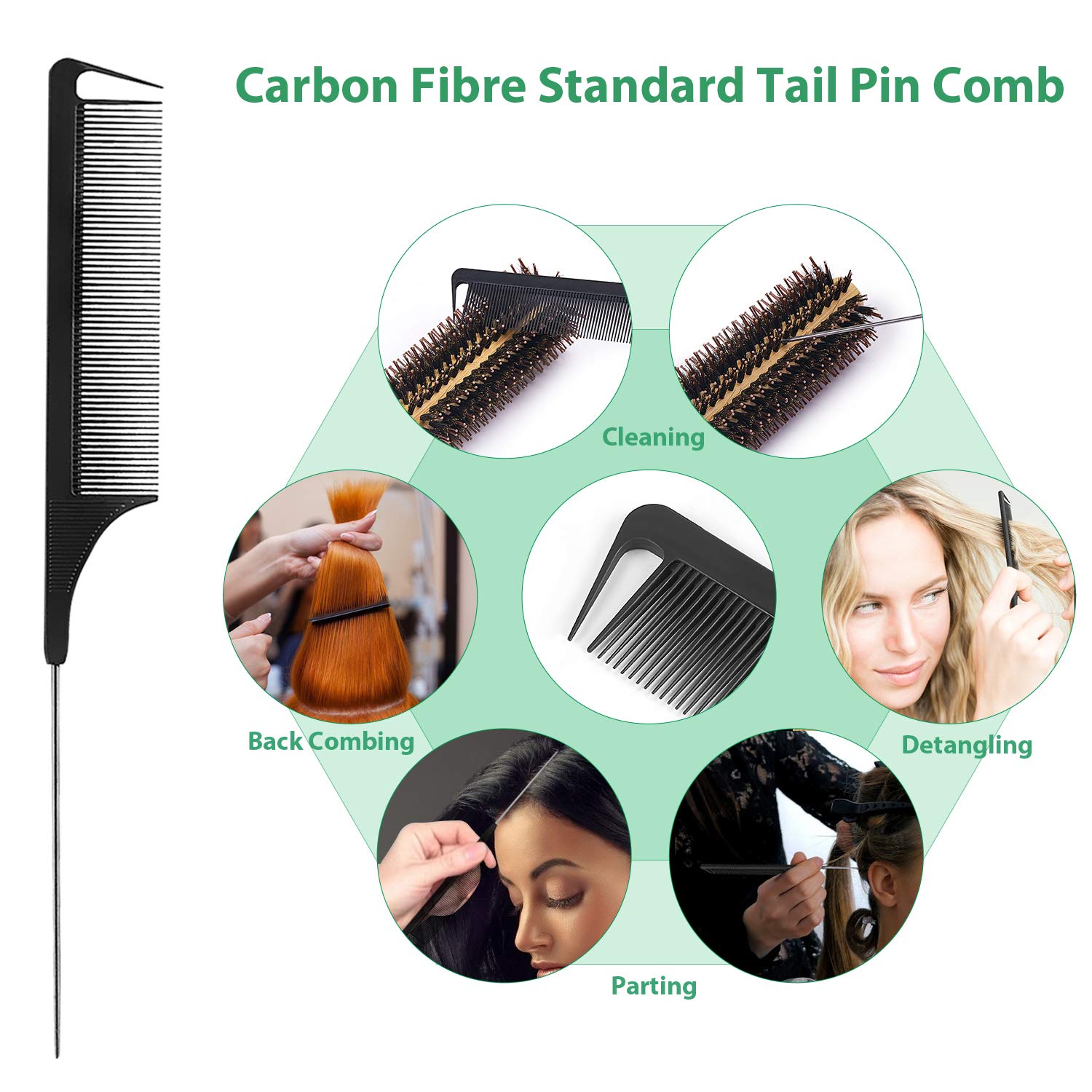 Vista ergonomic bamboo handle provides comfortable grip during styling