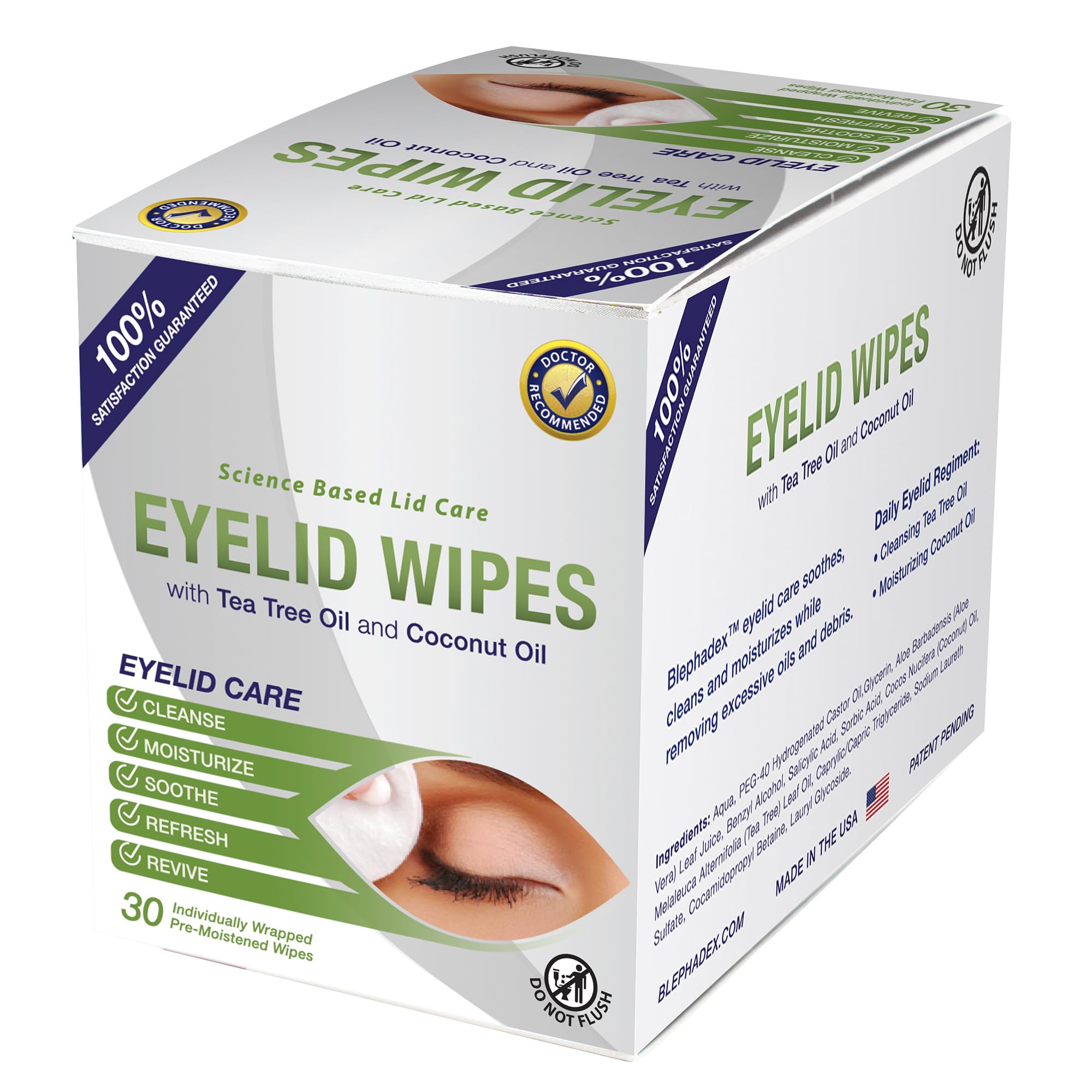 For dry, irritated eyes, Lunovus wipes provide gentle cleansing with natural oils.