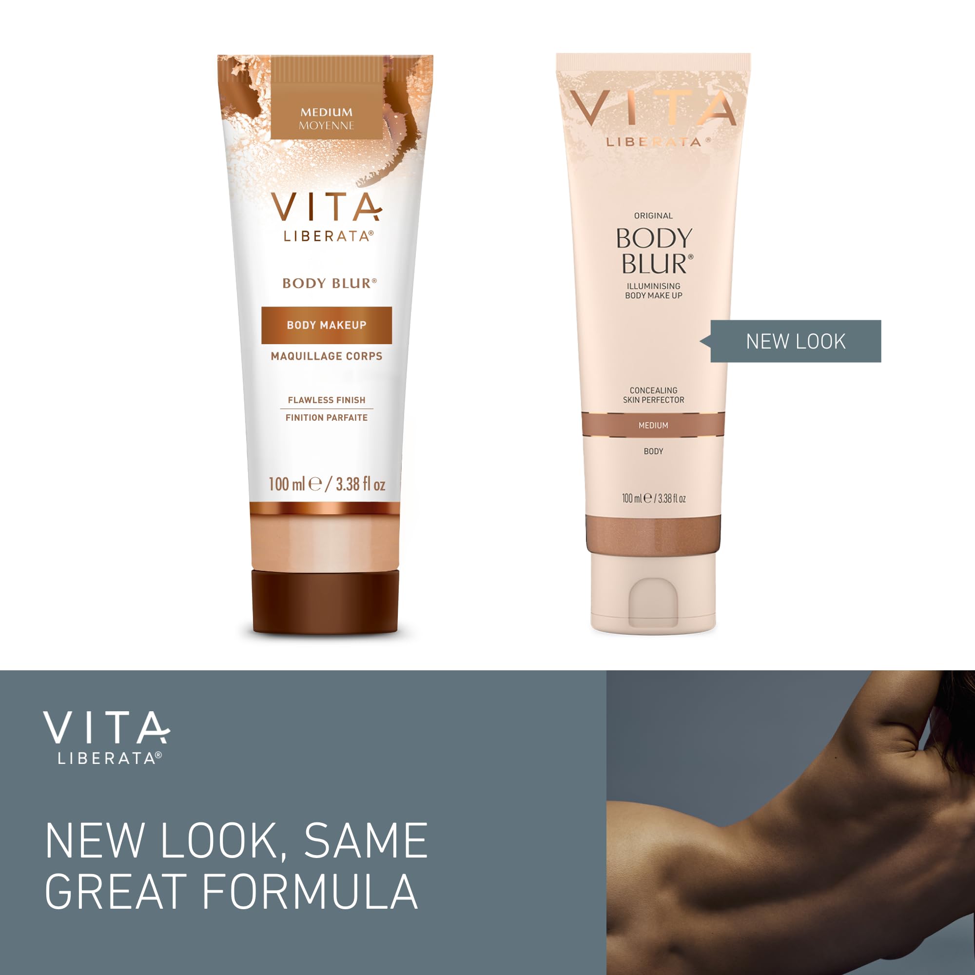 Vita Liberata Body Blur new packaging communicates updated design without changing formula