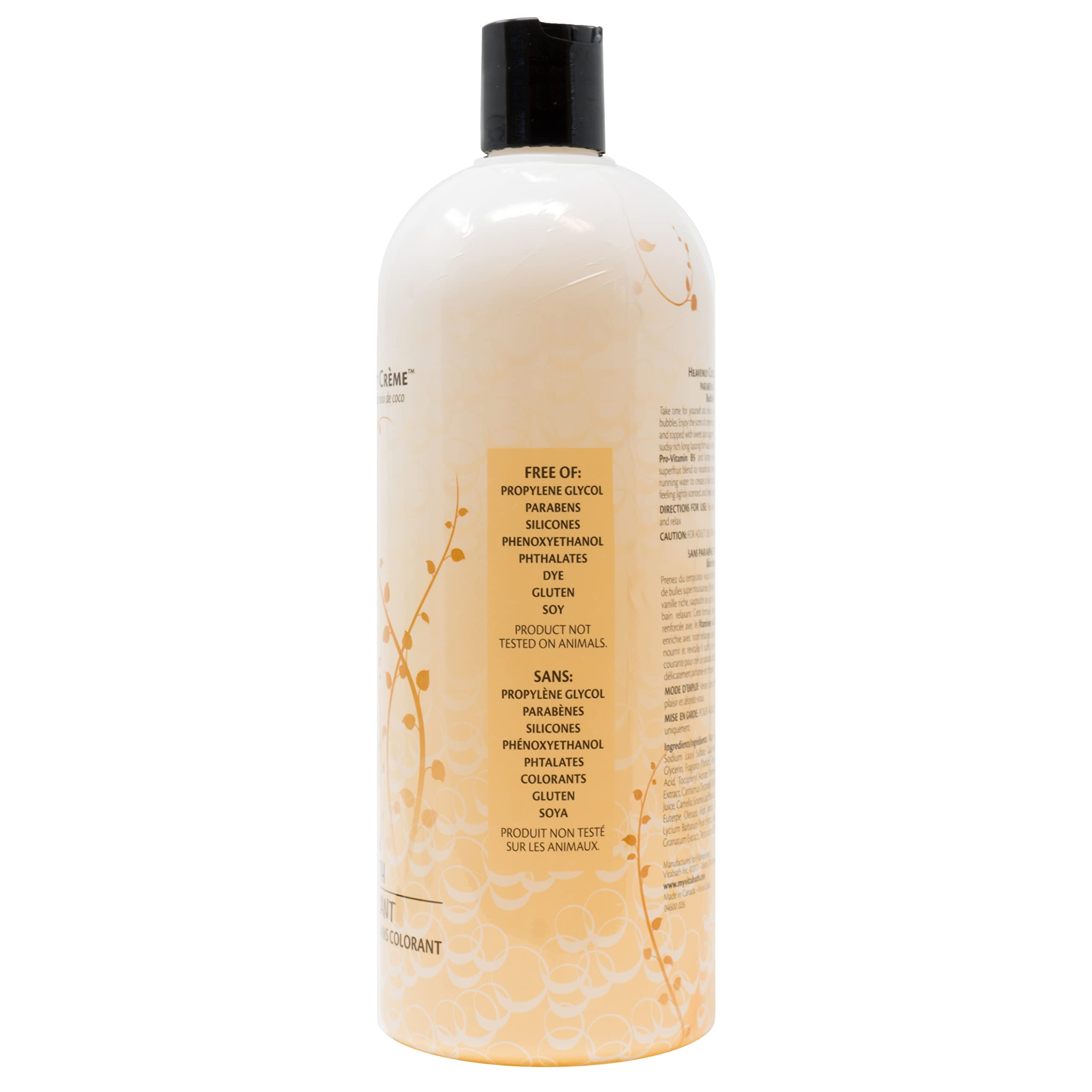 Vitabath Heavenly Coconut Creme, textura espumosa para una experiencia lujosa.
