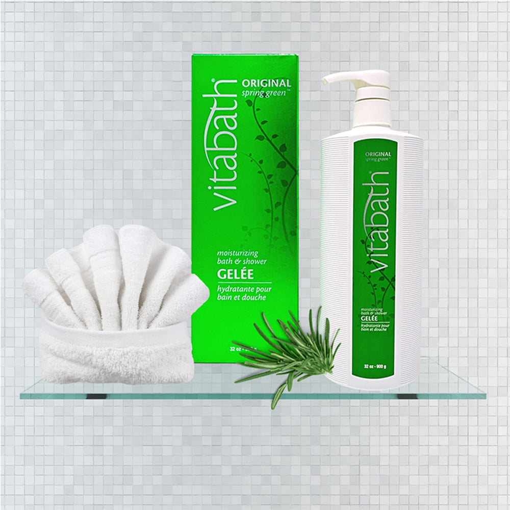 Spa-like bathroom scene with Vitabath Original Spring Green