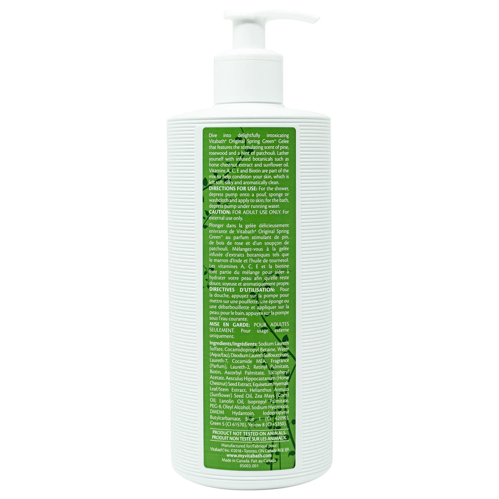32-ounce Vitabath Original Spring Green bottle ready for use