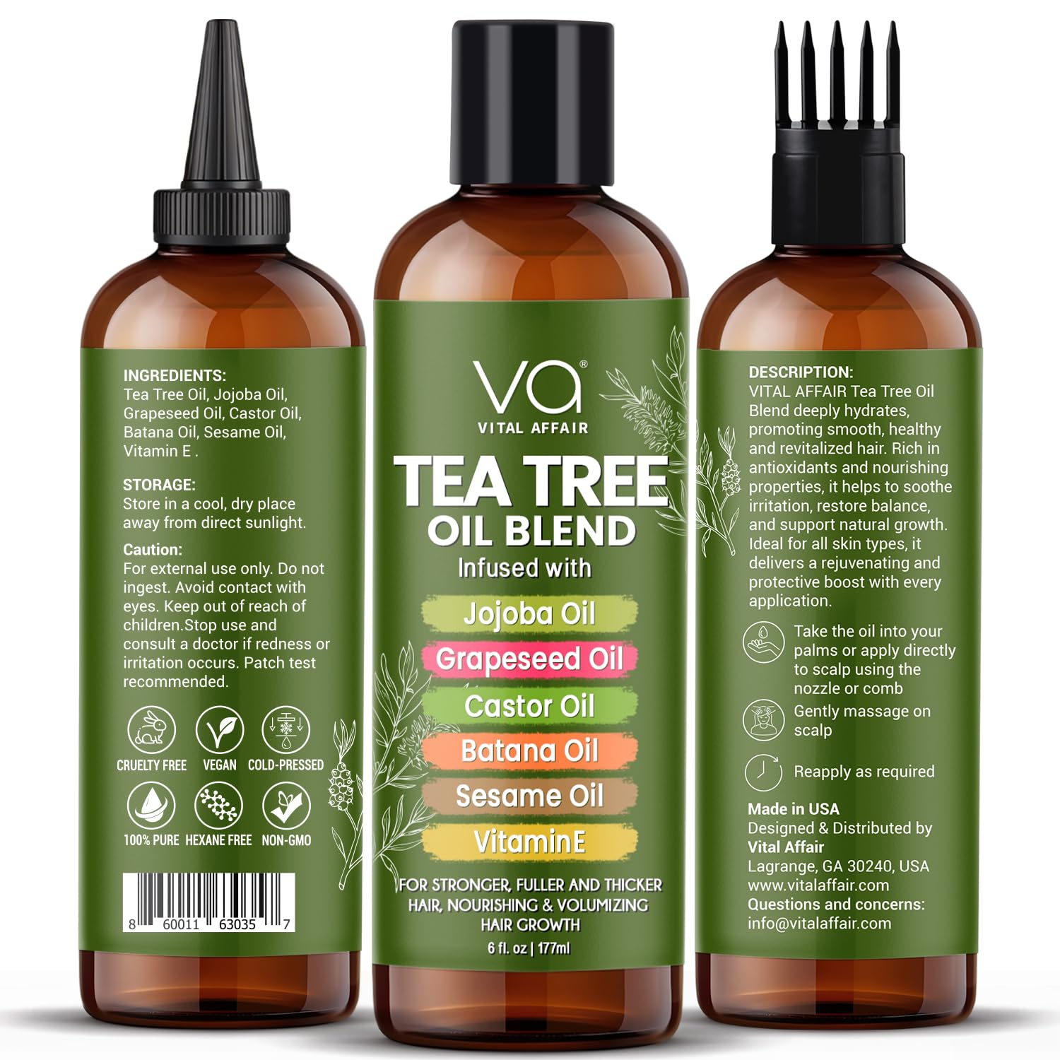VITAL AFFAIR: aceite con jojoba para cabello, aplicación suave y brillo natural.