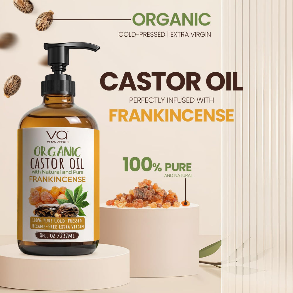 Vital Affair: mezcla natural de ricino e incienso, conservada en vidrio para mantener pureza
