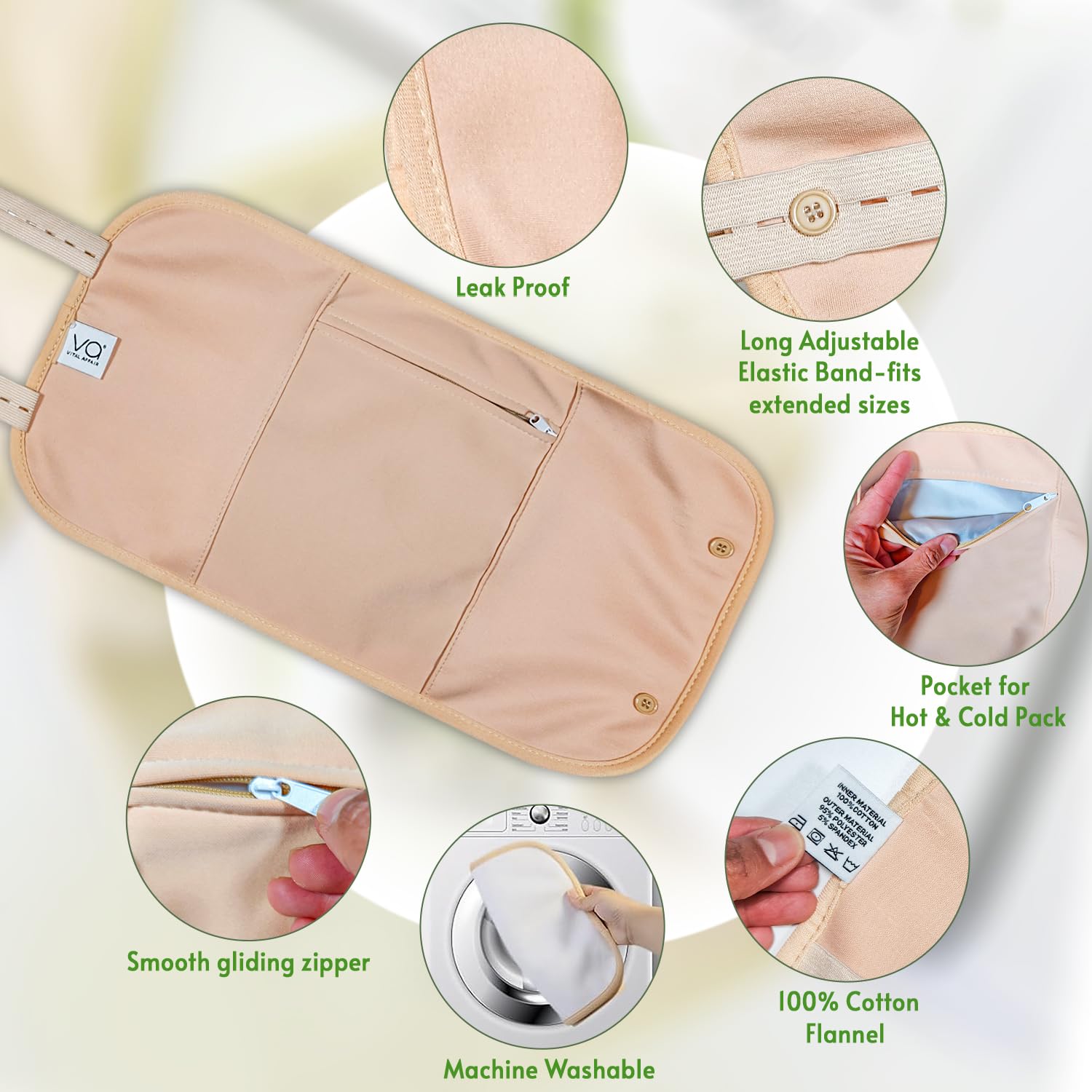 VITAL AFFAIR mesh laundry bag keeps wraps clean between uses.
