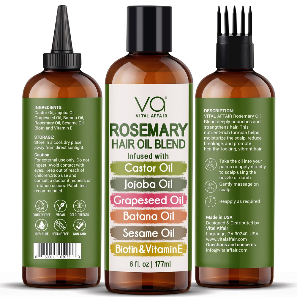 Mezcla de aceites de castor, batana y jojoba para fortalecimiento del cabello.