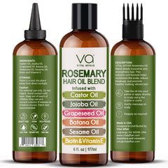 Mezcla de aceites de castor, batana y jojoba para fortalecimiento del cabello.