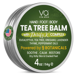 VITAL AFFAIR Pomada de árbol de té, envase 4 oz, cuidado diario para piel sensible.