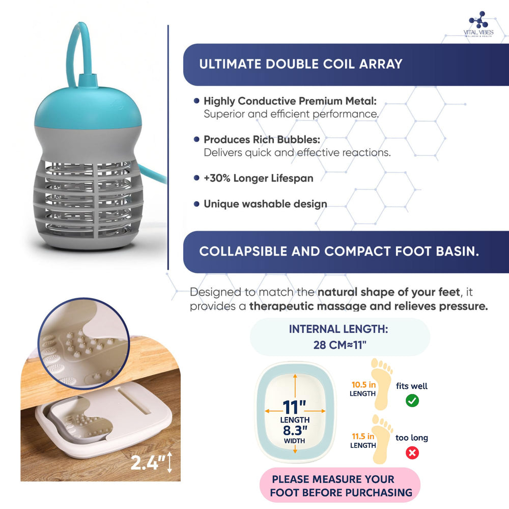 Vital Vibes collapsible foot basin folds compactly for travel