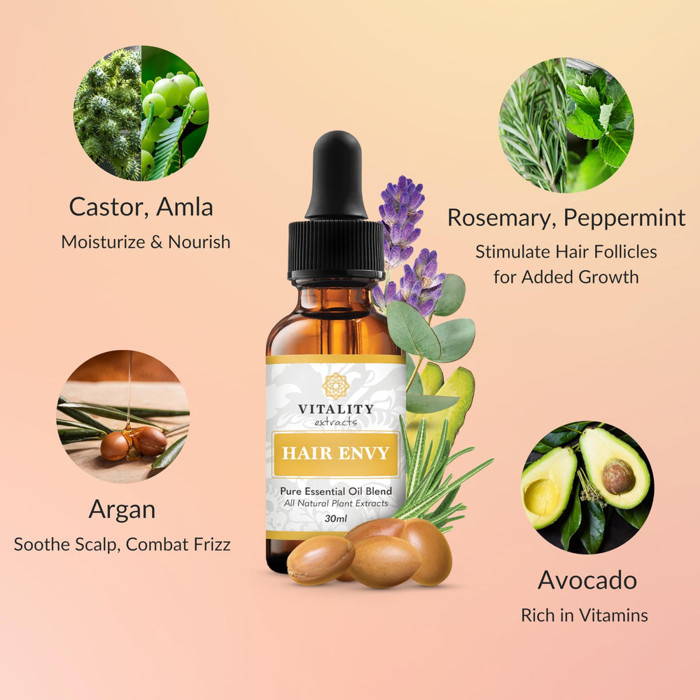 Vitality Hair Envy jojoba oil pump for balanced scalp moisture.