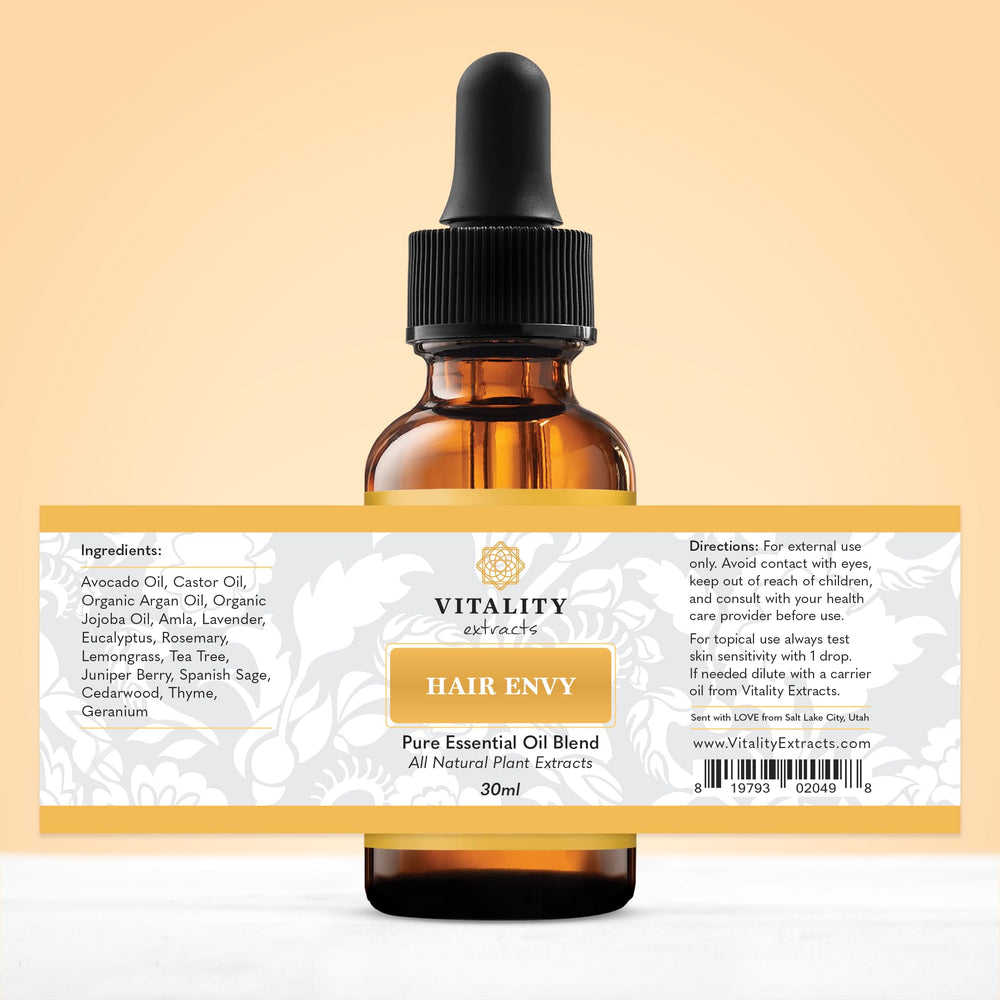 Vitality Hair Envy packaging front conveys premium, clean branding.