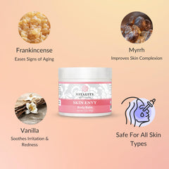 Vitality Skin Envy Balm natural oils and beeswax blend visible in ingredients