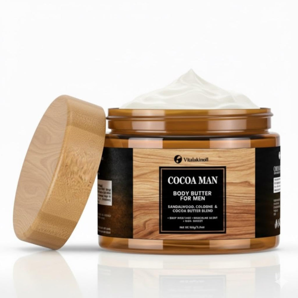 VITALSKINOIL Manteca corporal cacao rey: textura ligera y absorción rápida.