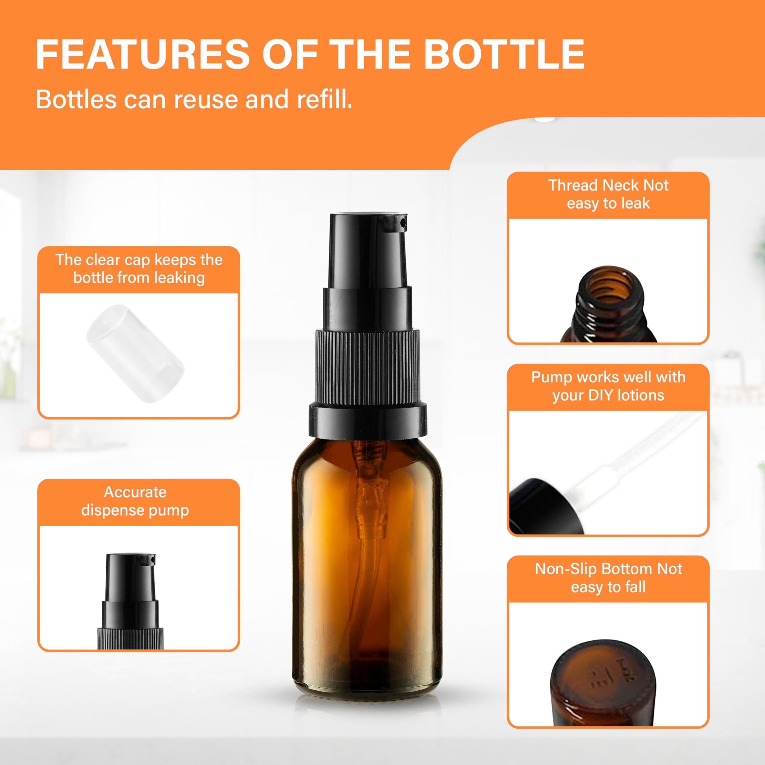 VitalUp compact dispenser bottle for aromatherapy blends