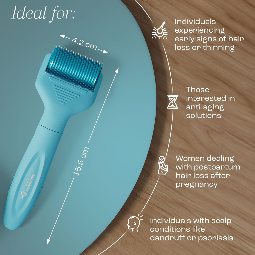 Vitalysse 0.25mm needle depth supports gentle scalp stimulation at home.