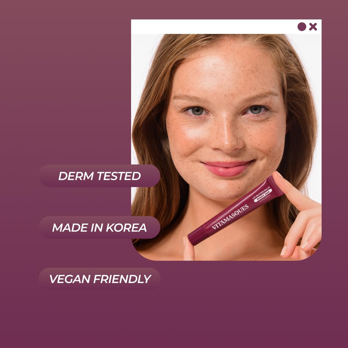 Vitamasques Berry scent lip balm enhances daily routine