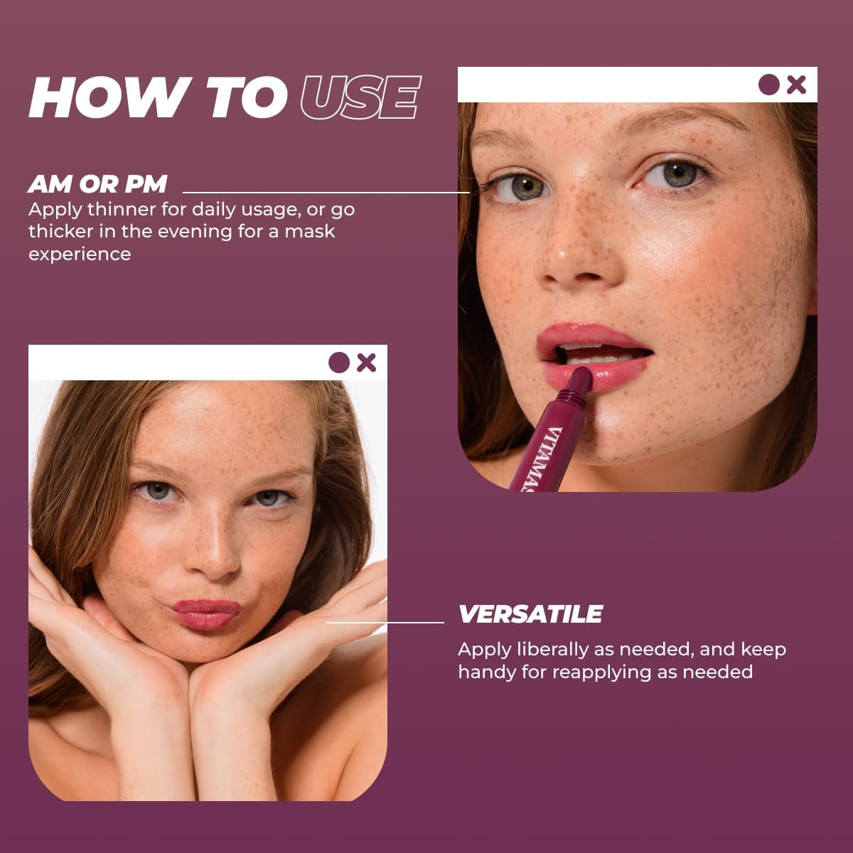 Vitamasques clean vegan ingredients emphasize gentle lip hydration