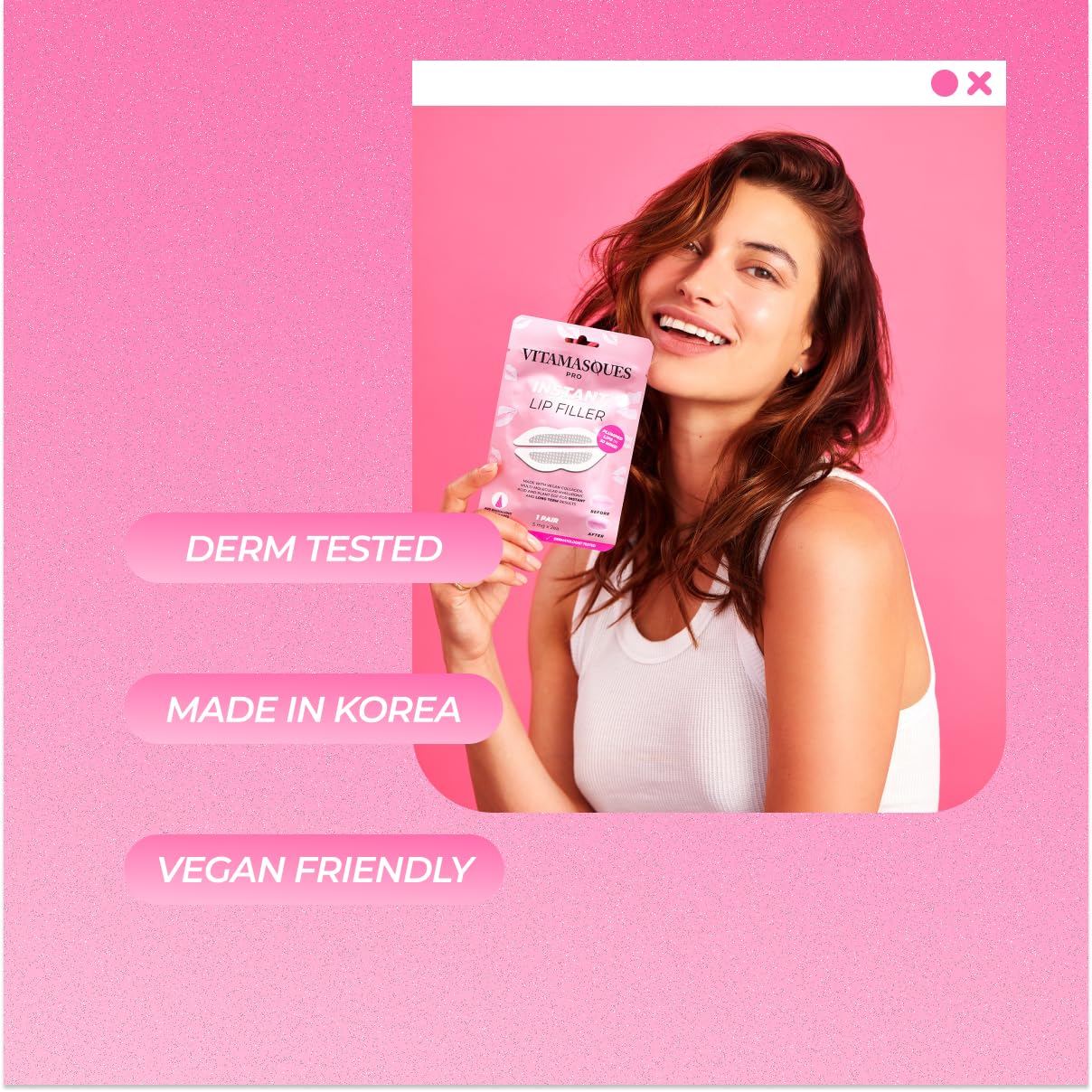 Vitamasques fórmula vegana libre de crueldad animal para cuidado responsable