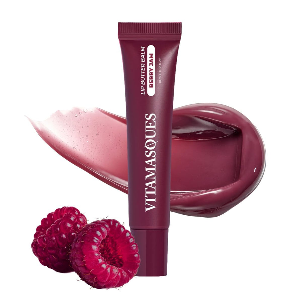 Vitamasques Lip Butter Balm Berry Jam packaging highlighting clean vegan lip care