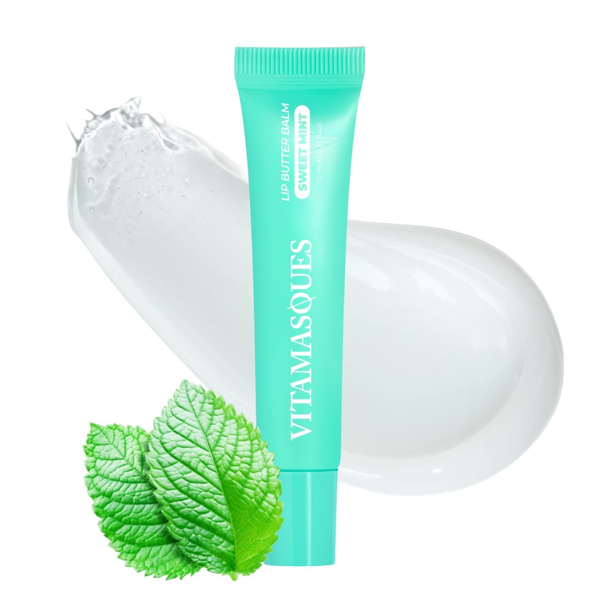 Vitamasques Lip Butter Balm Sweet Mint tube delivers lasting hydration.