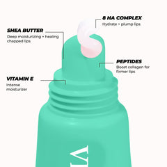 Tinted shine from Vitamasques lip balm adds subtle gloss.