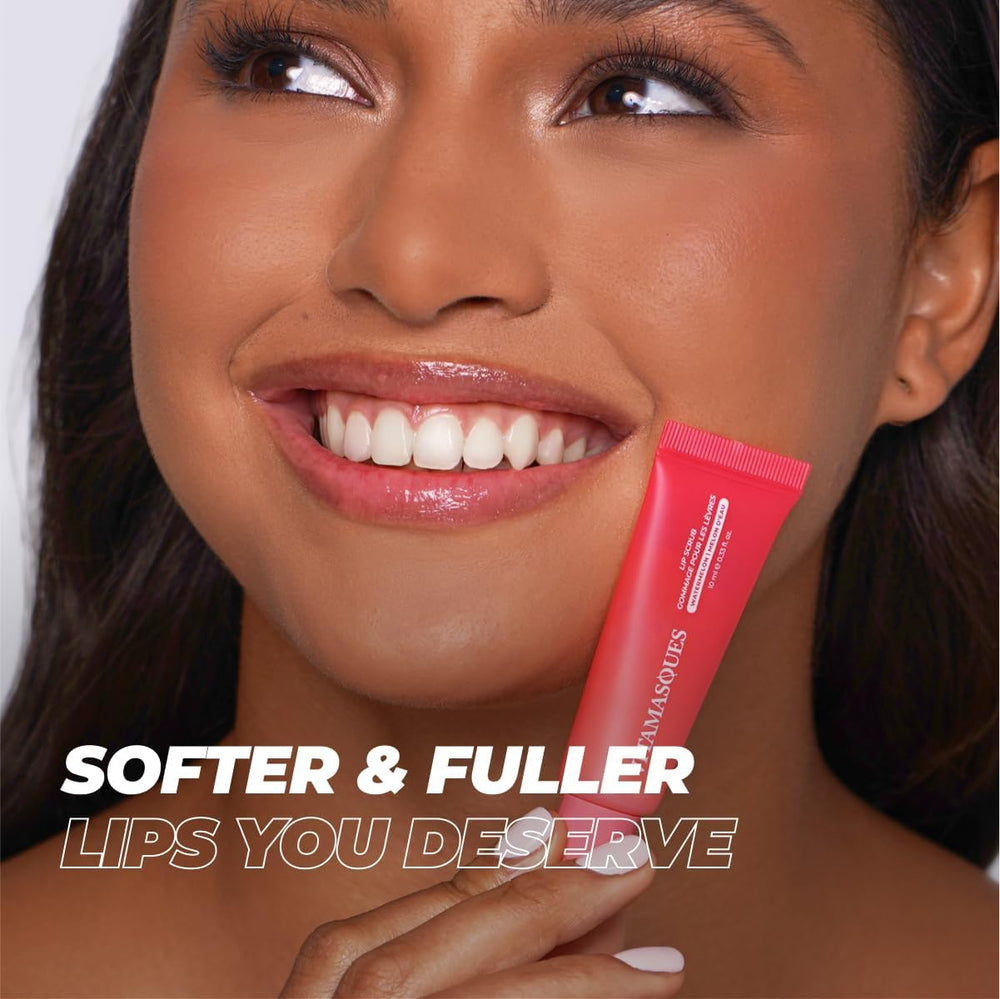 Vitamasques Lip Sugar Scrub Sandía, aporte de manteca de karité para suavizar.