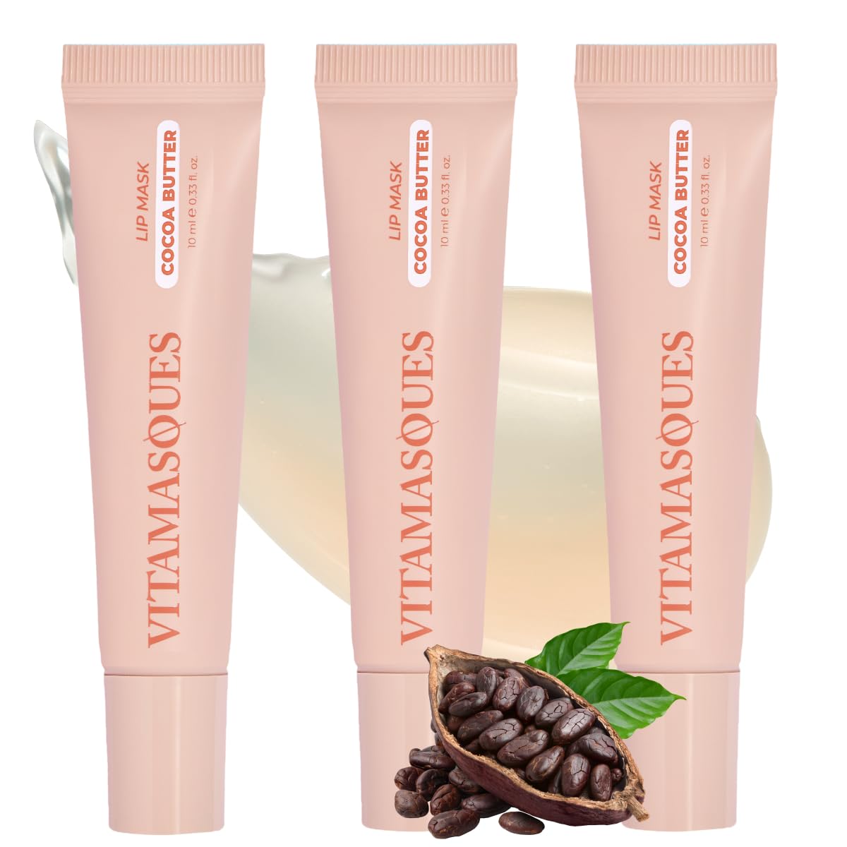 Vitamasques mascarilla labial nocturna, tubo de 10 ml, hidratación profunda.