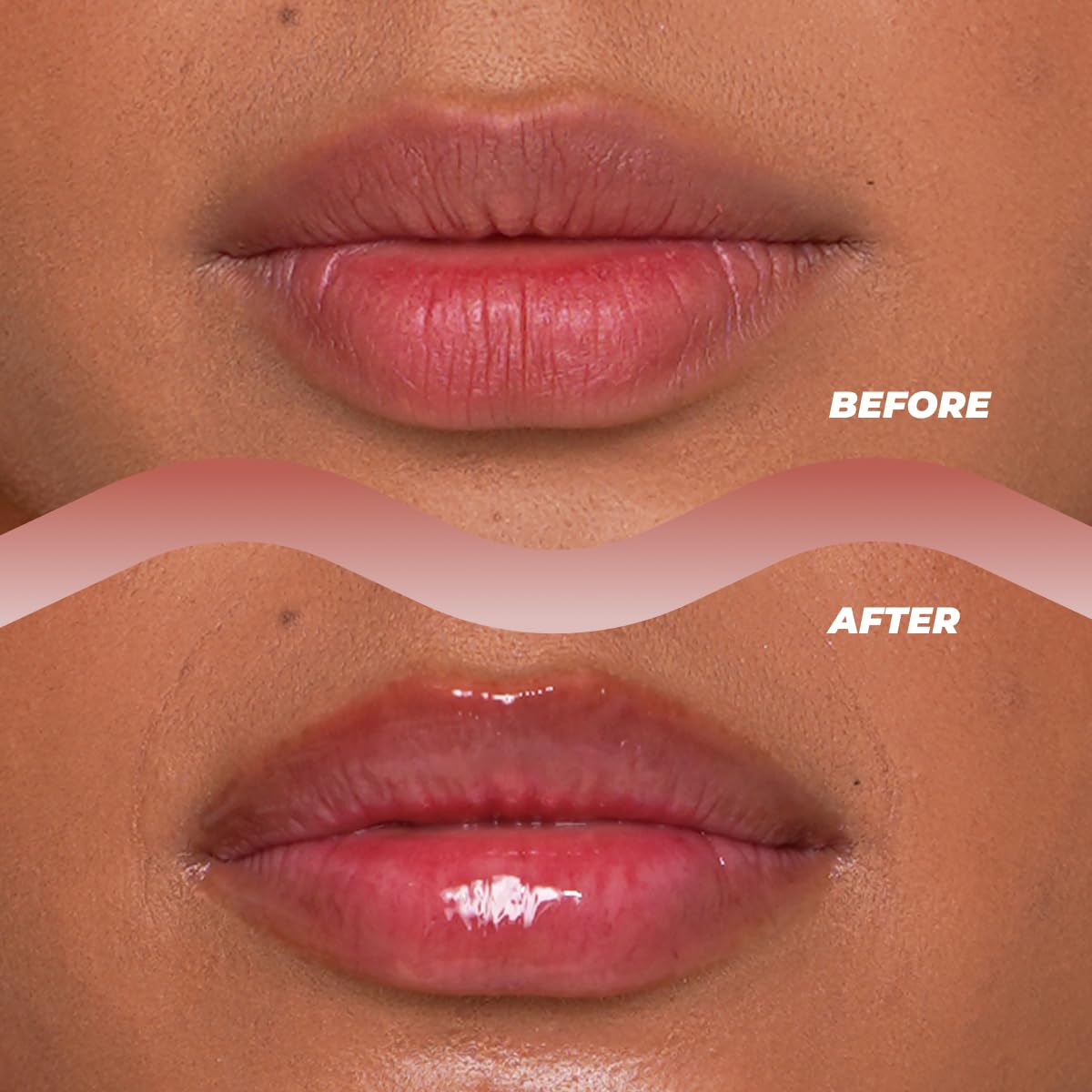 Vitamasques mascarilla labial noche, textura cremosa para reparación suave.