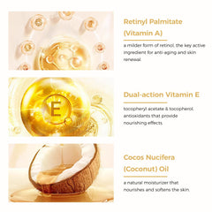 Textura suave de la crema retinol con absorción rápida.