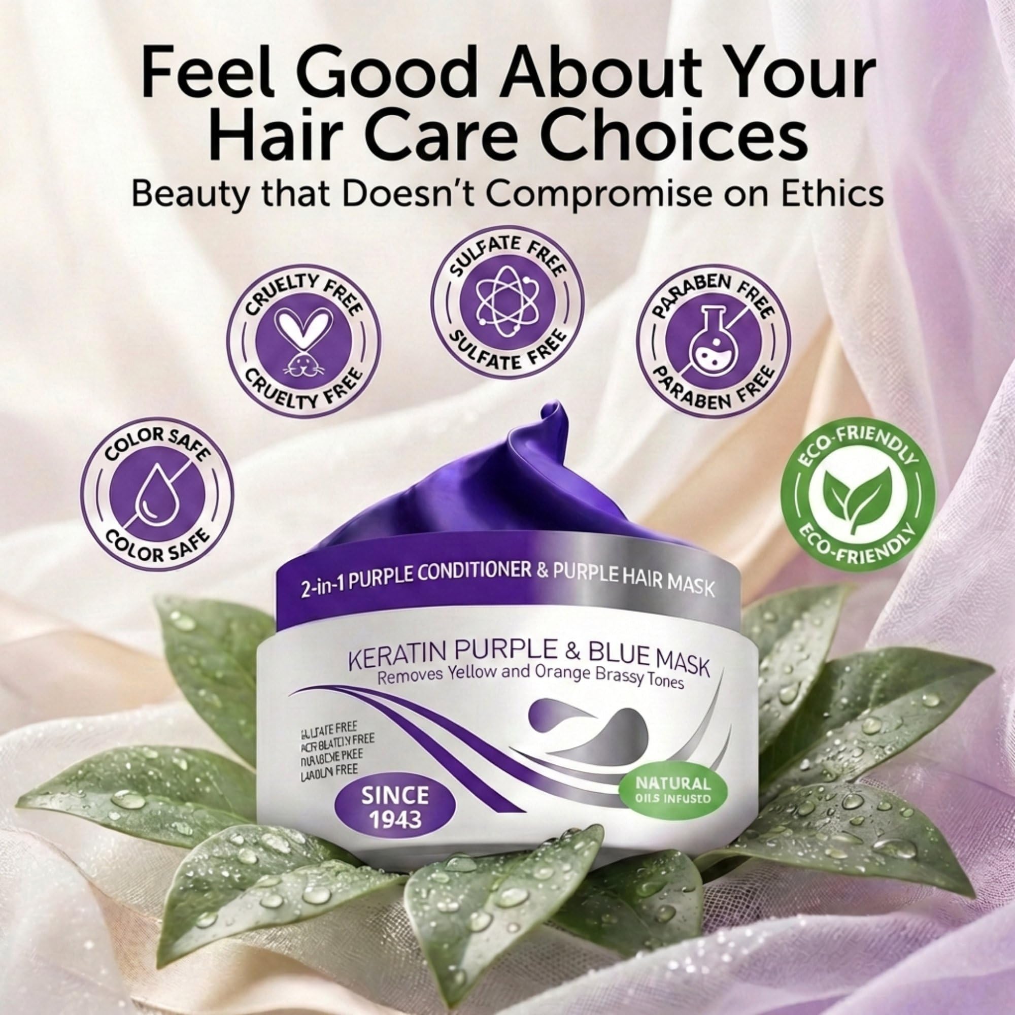 VITAMINS Hair Cosmetics Brass-Neutralized After for cooler tones.