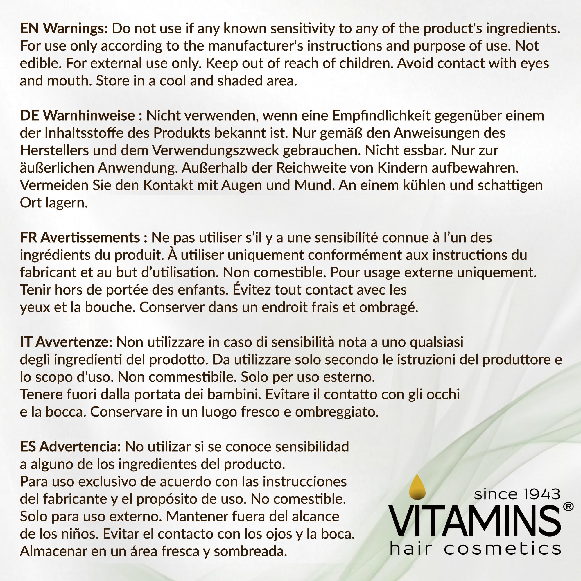 VITAMINS hair cosmetics Keratin Hair Mask finished look with manageable curls and reduced frizz.