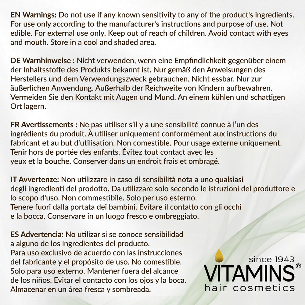 VITAMINS hair cosmetics Keratin Hair Mask finished look with manageable curls and reduced frizz.