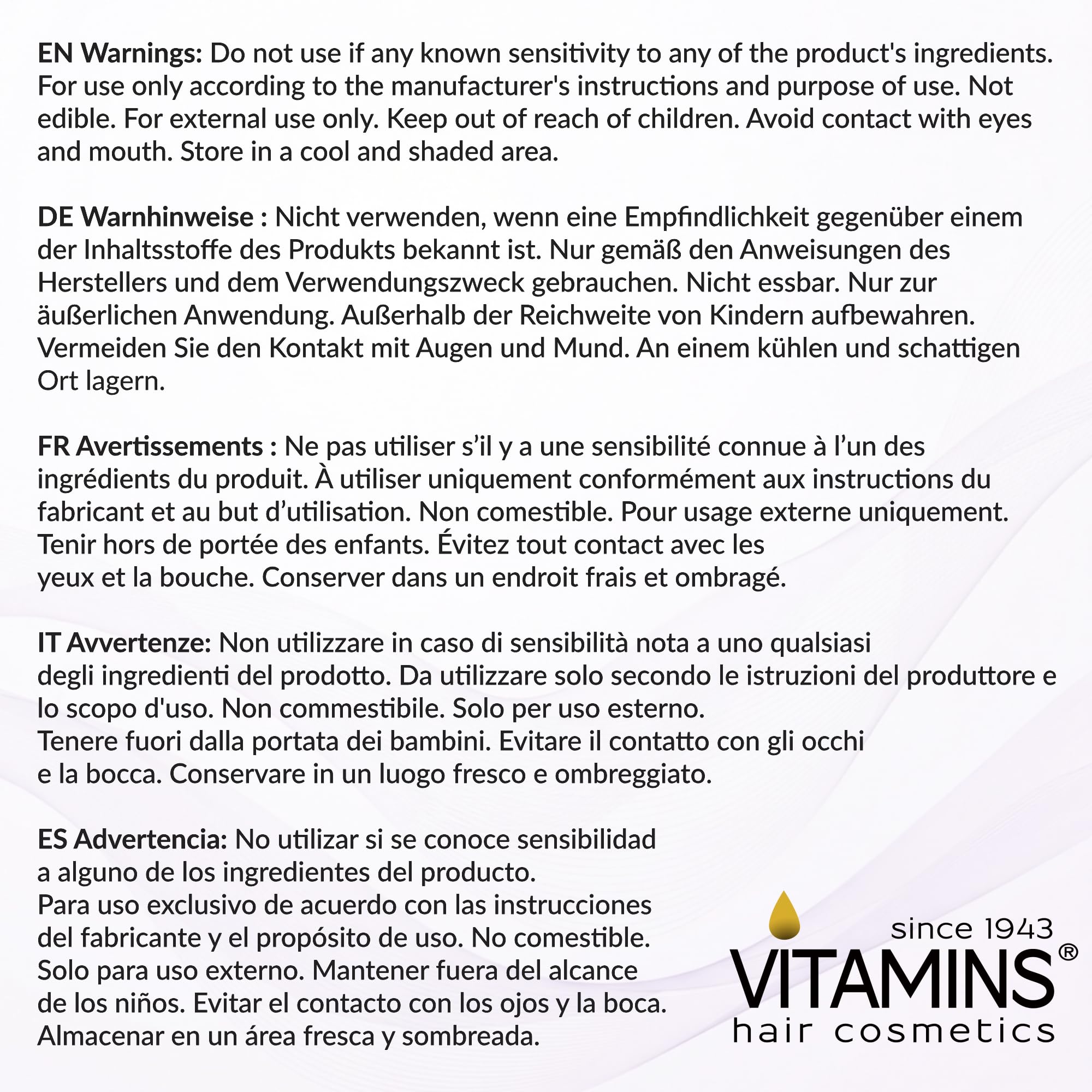 VITAMINS Hair Cosmetics Salon-Ready Blonde result for confidence.