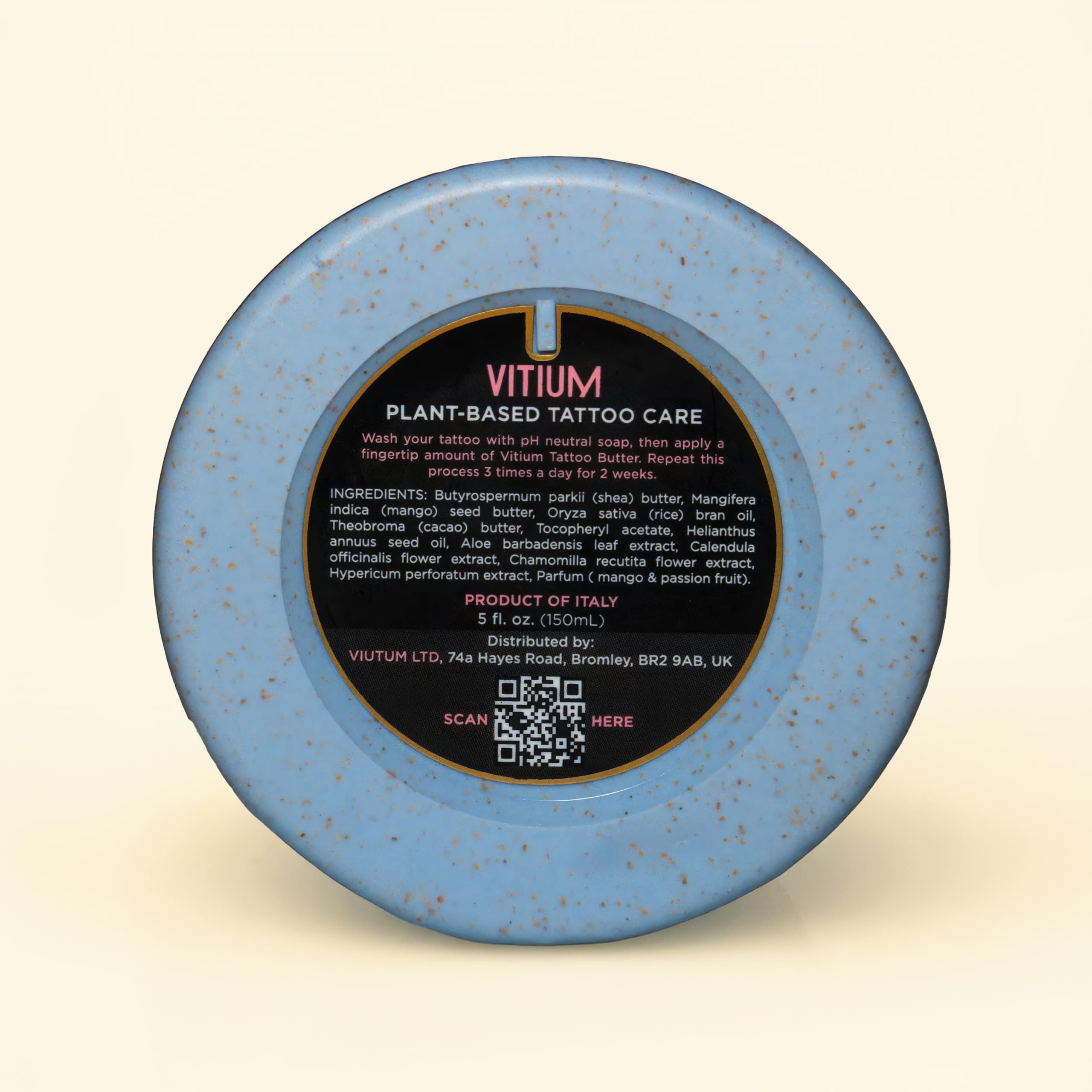 VITIUM Tattoo Butter made in Italy stamp on jar