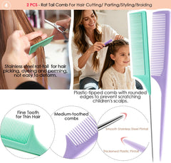 VITMOORY rat-tail comb for clean parting and precision styling