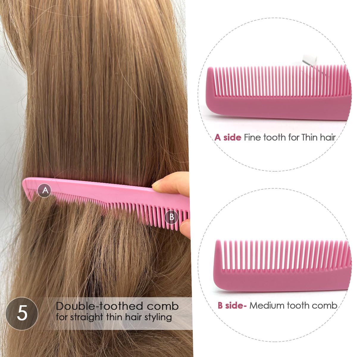 VITMOORY smooth teeth reduce pulling during detangling on damp styling sessions