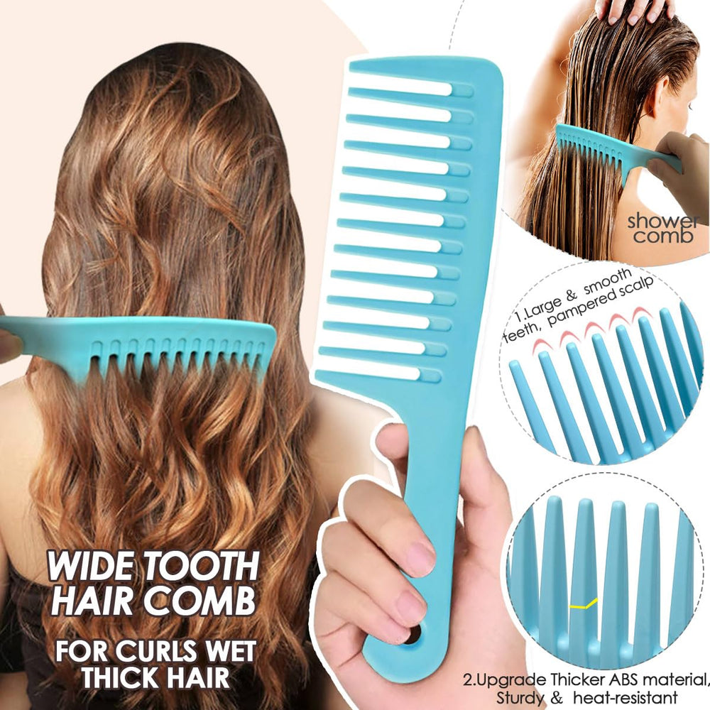 VITMOORY wide-tooth comb for gentle detangling of thick or curly hair without snagging