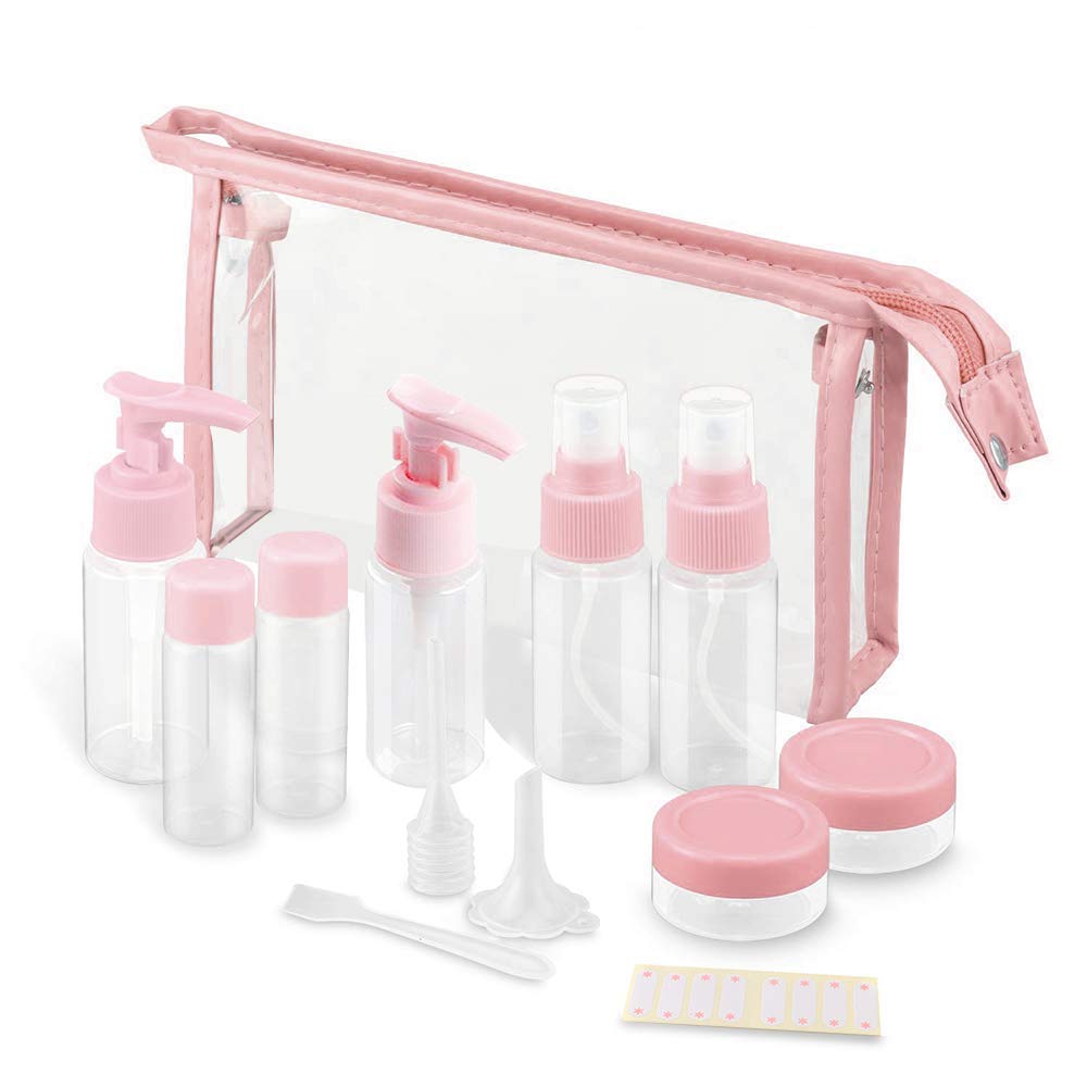 Vitog travel bottles kit contents neatly organized for easy packing.