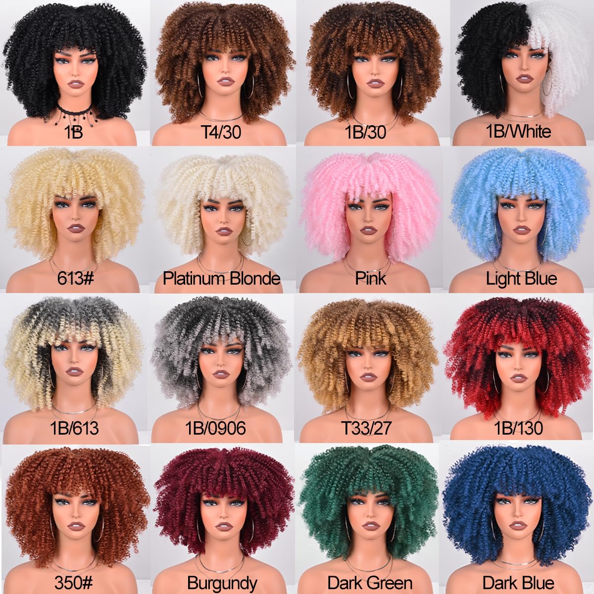 Vitorish Afro Curly Wig care-ready styling options.