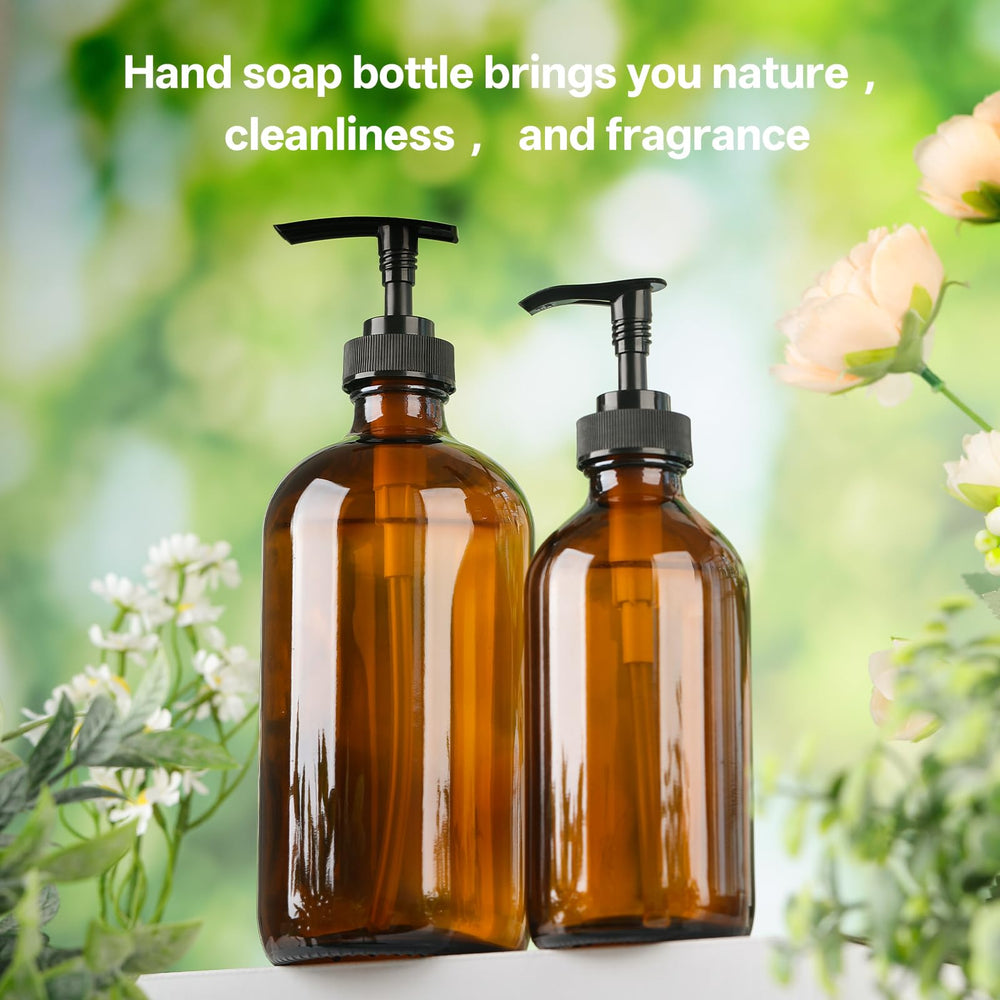Vitreaux multi-use dispenser suitable for hand soap, dish liquid, or body wash.