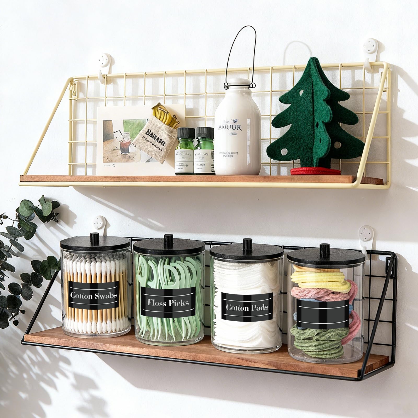 Vituney vanity-organization jars: versatile storage for desk, shelf, or bath