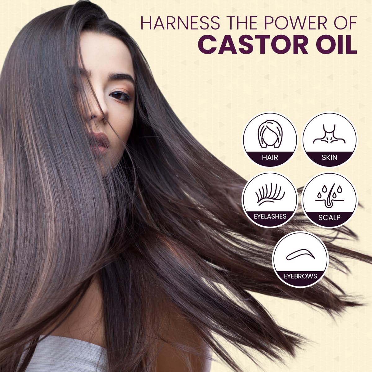 Viva Doria Aceite de Ricino Vegano, opción natural para cabello.
