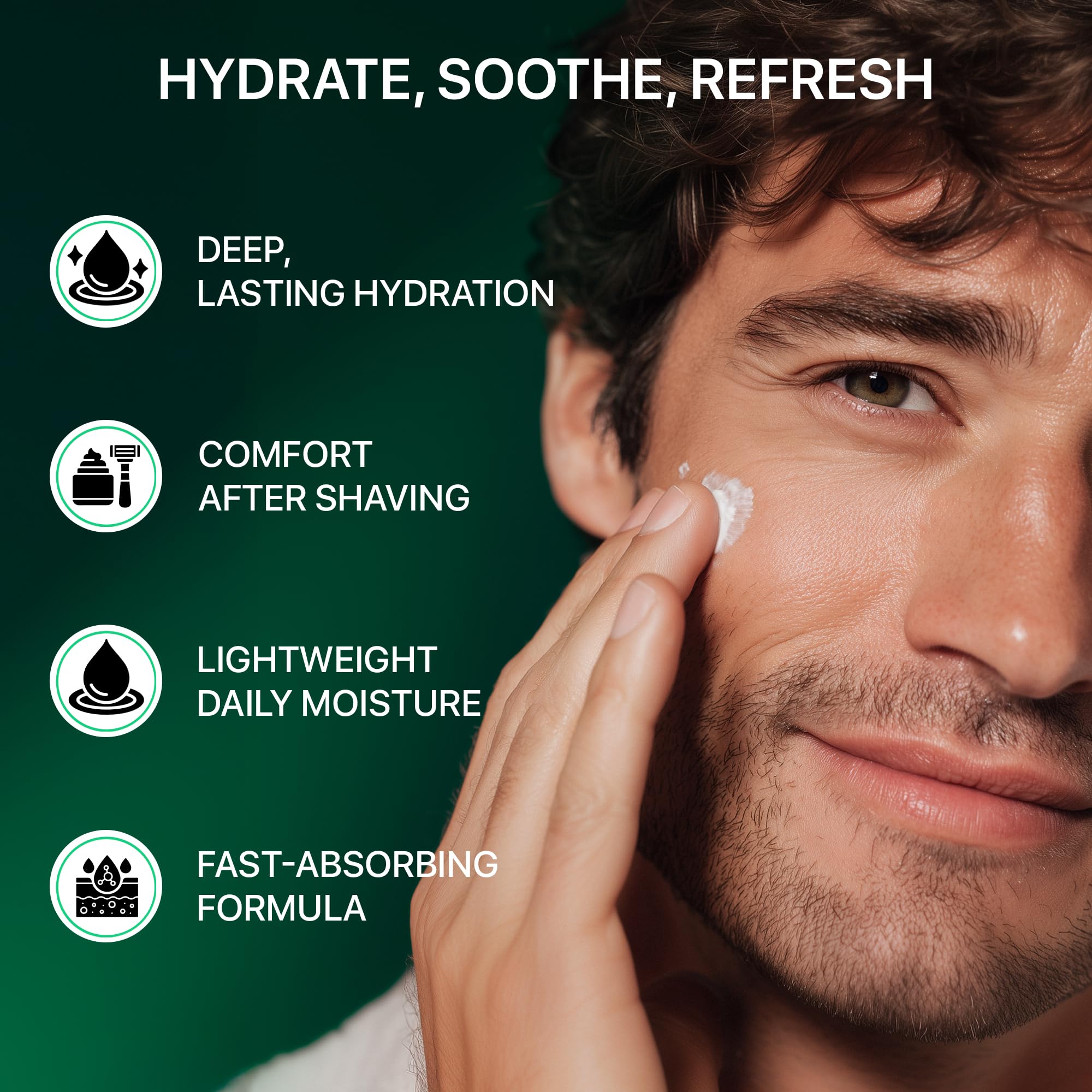 After-shave care with Viva Lab moisturizer and soothing botanicals