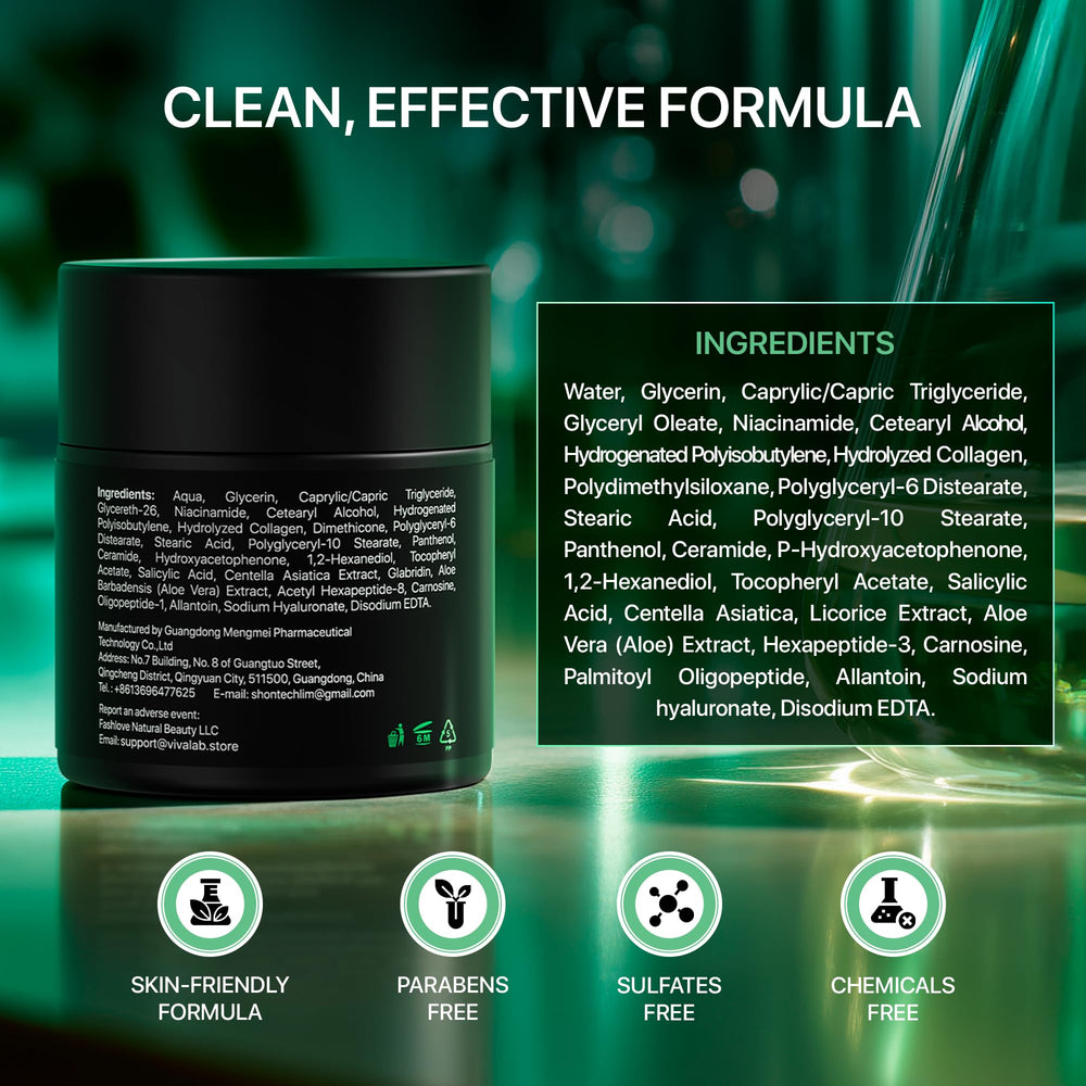 Compact Viva Lab packaging highlighting 1.85 oz bottle