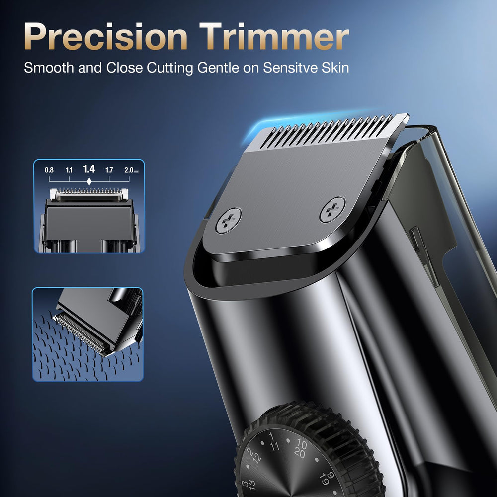 VivaEase vacuum beard trimmer internal hair compartment captures trimmed hairs efficiently